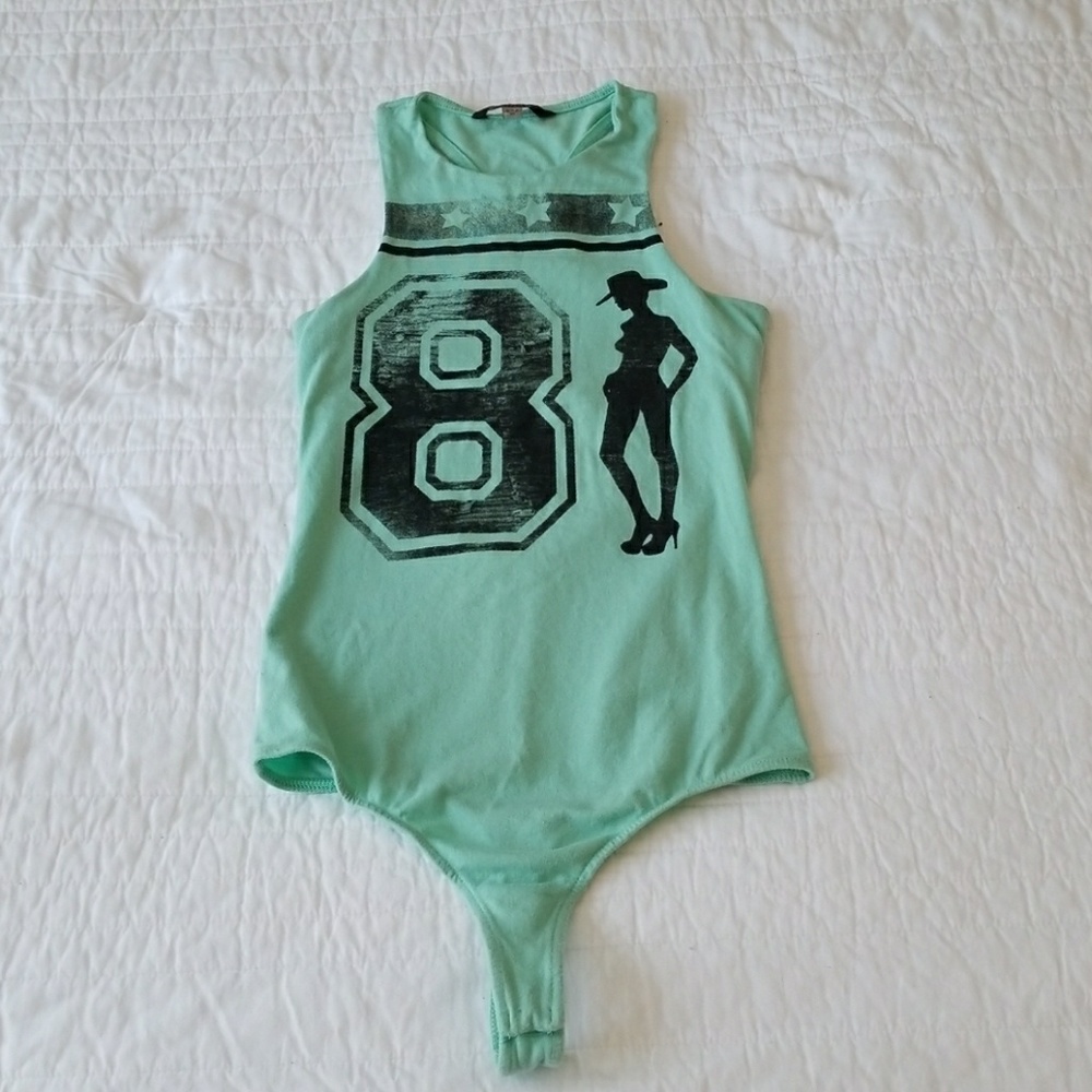 Mint green Guess bodysuit